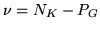 $ \nu =
N_K-P_G$