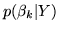$ p(\beta_k\vert Y)$