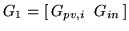 $ G_1 = [ \, G_{pv,i} \; \; G_{in} \, ] $