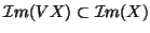 $\mathcal{I}m(VX)\subset\mathcal{I}m(X)$