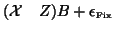 $\displaystyle (\mathcal{X} \quad Z )B + \epsilon_{\mbox{\tiny {Fix}}}$