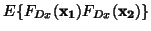 $\displaystyle E \{ F_{Dx}(\ensuremath{\mathbf{x_1}}) F_{Dx}(\ensuremath{\mathbf{x_2}}) \}$