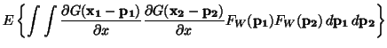 $\displaystyle E \left\{ \int \int \frac{\partial G(\ensuremath{\mathbf{x_1}}- \...
...athbf{p_2}}) \, d\ensuremath{\mathbf{p_1}}\, d\ensuremath{\mathbf{p_2}}\right\}$