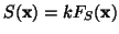 $S(\ensuremath{\mathbf{x}}) = k F_S(\ensuremath{\mathbf{x}})$