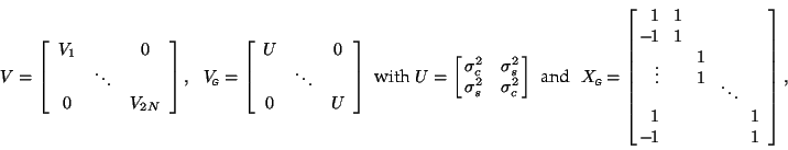 \begin{displaymath}
V=\left[
\begin{array}{ccc}
V_1& & 0 \\
& \ddots & \\
0...
... & & & \! 1 \\
\!\!-\!1 & & & & \! 1 \\
\end{array}\right],
\end{displaymath}