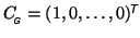 $ C_{_{\mbox{\tiny\textit{\sffamily {$\!$G}}}}}=(1,0, \dots, 0)^{\mbox{\scriptsize\textit{\sffamily {$\!$T}}}}$