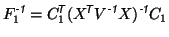 $\displaystyle F_1^{\mbox{\scriptsize\textit{\sffamily {-1}}}}= C_1^{\mbox{\scri...
...tsize\textit{\sffamily {-1}}}}X)^{\mbox{\scriptsize\textit{\sffamily {-1}}}}C_1$