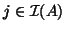 $j \in {\cal
I}(A)$