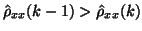 $ \hat{\rho}_{xx}(k-1)>\hat{\rho}_{xx}(k)$