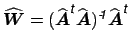 $ \widehat{\mbox{\protect\boldmath $W$}}=(\widehat{\mbox{\protect\boldmath $A$}}...
...idehat{\mbox{\protect\boldmath $A$}}^{\mbox{\scriptsize\textit{\sffamily {t}}}}$