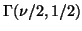 $ \Gamma(\nu/2,1/2)$