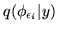 $\displaystyle q(\phi_{\epsilon_i}\vert y)$