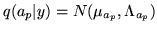 $ q(a_p\vert y)=N(\mu_{a_p},\Lambda_{a_p})$