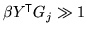 $ \beta Y^{\mathrm{\textsf{T}}}G_j \gg 1$