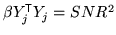 $ \beta Y_j^{\mathrm{\textsf{T}}}Y_j =
SNR^2$