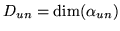 $ D_{un} = \dim(\alpha_{un})$
