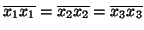 $\displaystyle \overline{x_1 x_1} = \overline{x_2 x_2} = \overline{x_3 x_3}$